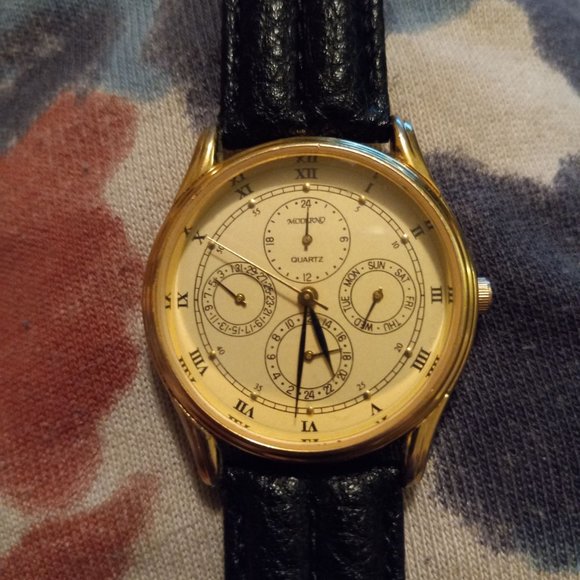 Gold chronograph Moderno watch - Picture 2 of 4